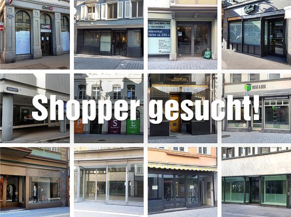 Ladensterben Altstadt St.Gallen, Shopper und Mieter gesucht